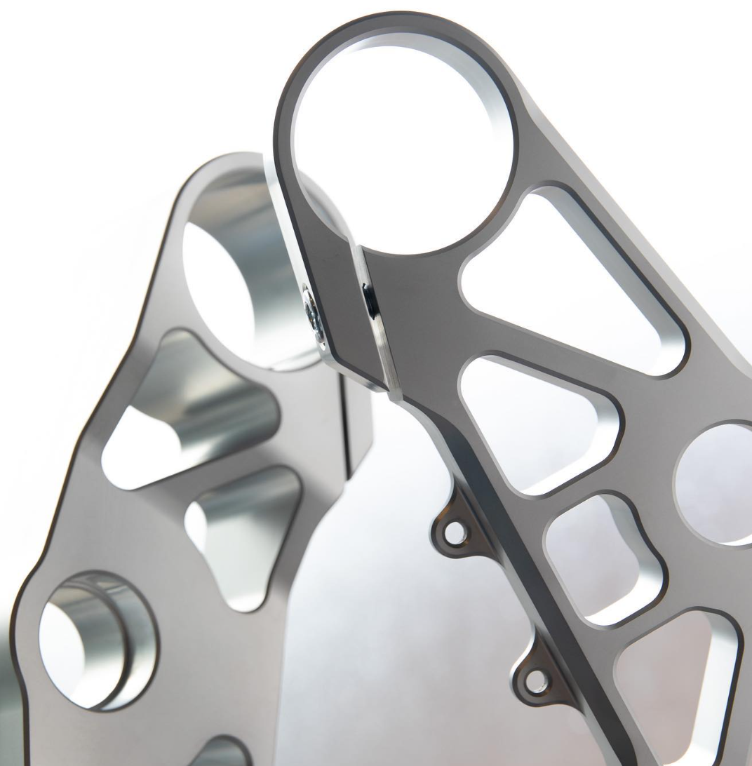 Custom machined bracket with complex contours